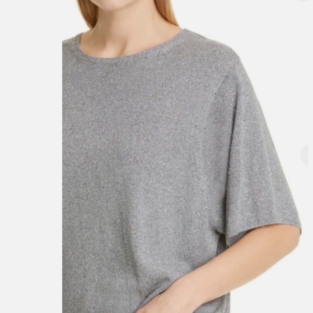 ★100% Authentic!! NWT Org.$360 TOTÊME  Oversize Silk T-Shirt M★ - Picture 3 of 8